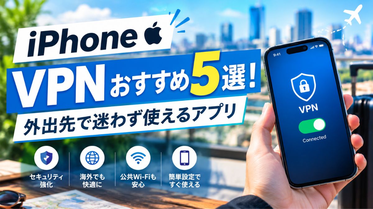 iPhone VPNおすすめ5選!外出先で迷わず使えるアプリ